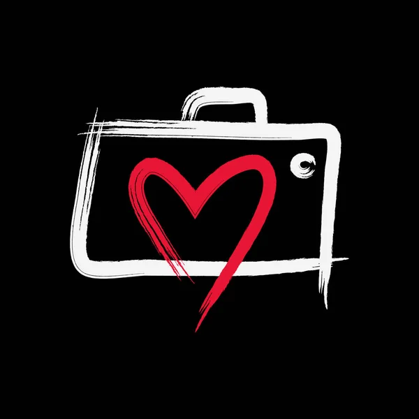 Logo de fotografía de amor — Archivo Imágenes Vectoriales