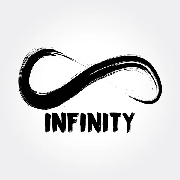 Simbol Infinity. Konsep Gambar Tangan Logo - Stok Vektor