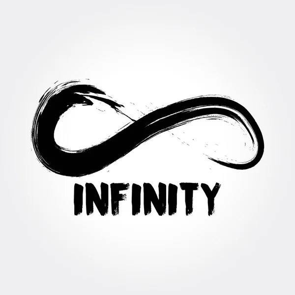 Symbole de l'infini. Concept de logo dessiné à la main — Image vectorielle