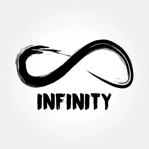 Simbol Infinity. Konsep Gambar Tangan Logo - Stok Vektor