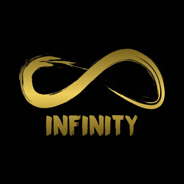 Symbole de l'infini. Concept de logo dessiné à la main — Image vectorielle