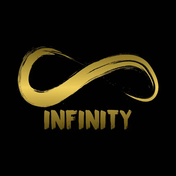 Símbolo Infinito. Conceito de logotipo desenhado à mão — Vetor de Stock