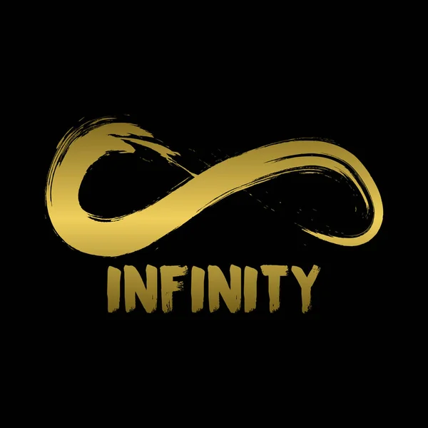 Symbole de l'infini. Concept de logo dessiné à la main — Image vectorielle