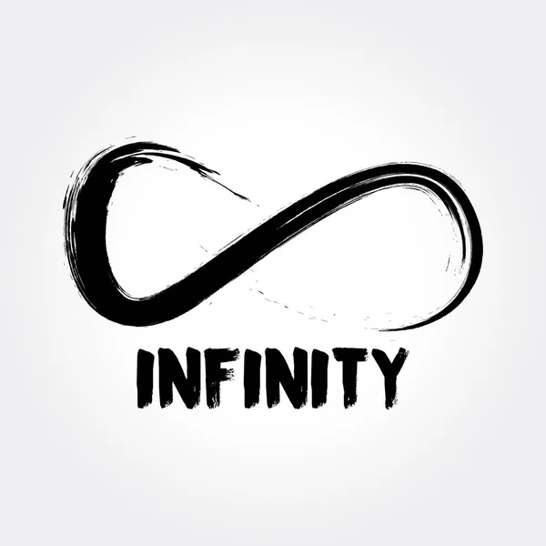 Simbol Infinity. Konsep Gambar Tangan Logo - Stok Vektor