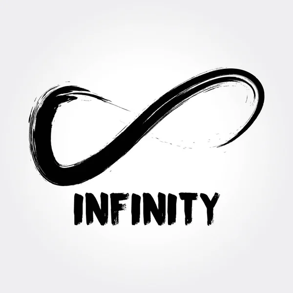 Simbol Infinity. Konsep Gambar Tangan Logo - Stok Vektor