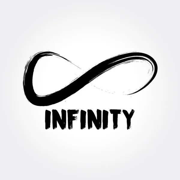 Symbole de l'infini. Concept de logo dessiné à la main — Image vectorielle