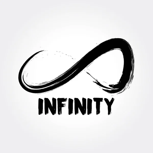 Símbolo infinito. Concepto de logotipo dibujado a mano — Vector de stock