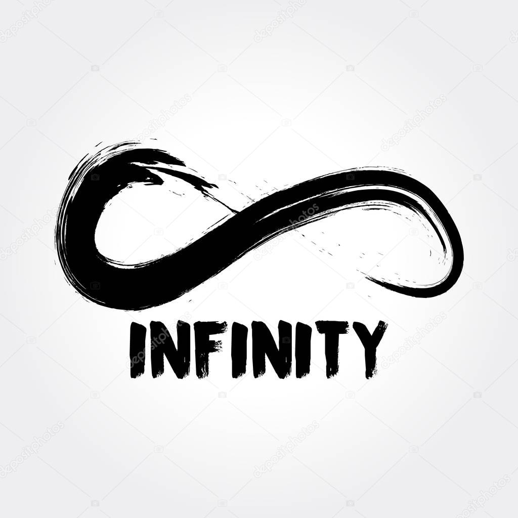 Infinity Symbol. Hand Drawn Logo Concept