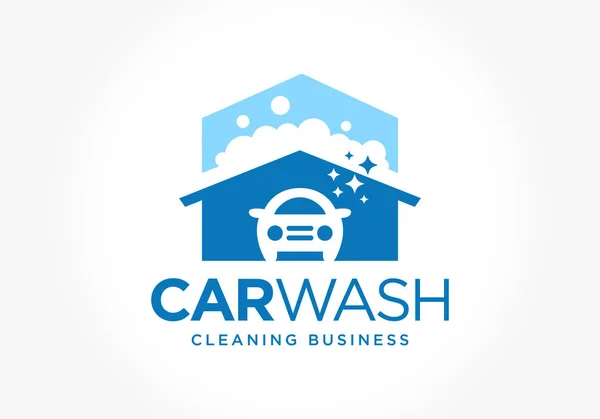 Car wash logo design — Stock Vector