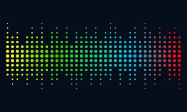 Müzik Logo kavramı ses dalgası, ses teknolojisi, soyut şekli