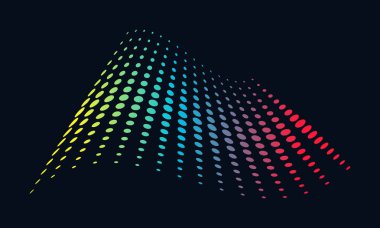 Müzik illüstrasyon kavramı ses dalgası, ses teknolojisi, soyut şekli