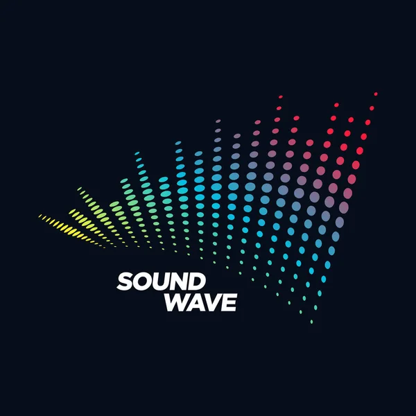 Müzik Logo kavramı ses dalgası, ses teknolojisi, soyut şekli