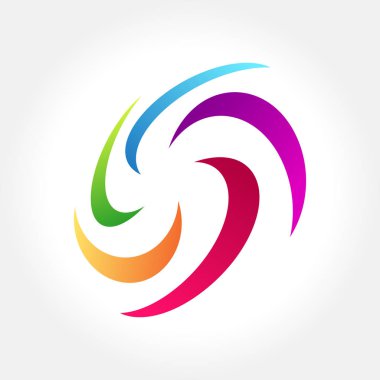 Renkli soyut Swoosh hareket