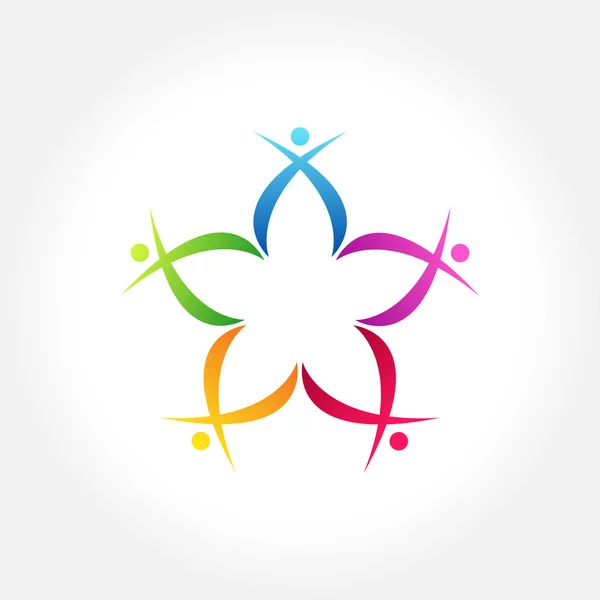 Logo de l'étoile colorée et design icône — Image vectorielle
