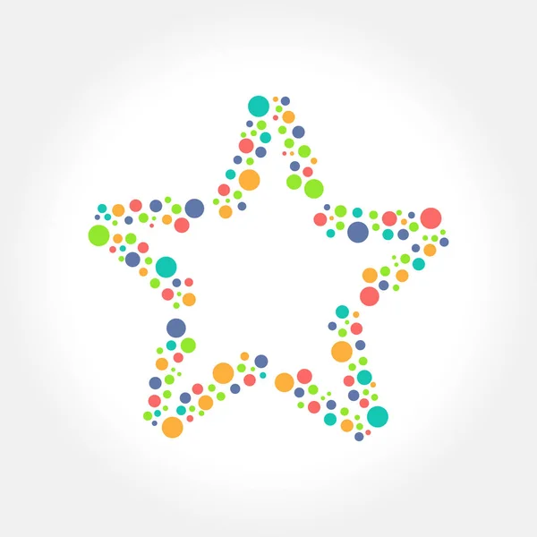Logo de Dots Star y diseño de iconos — Vector de stock