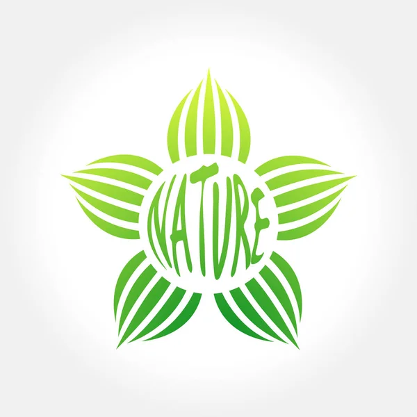 Logotipo da flor natureza — Vetor de Stock