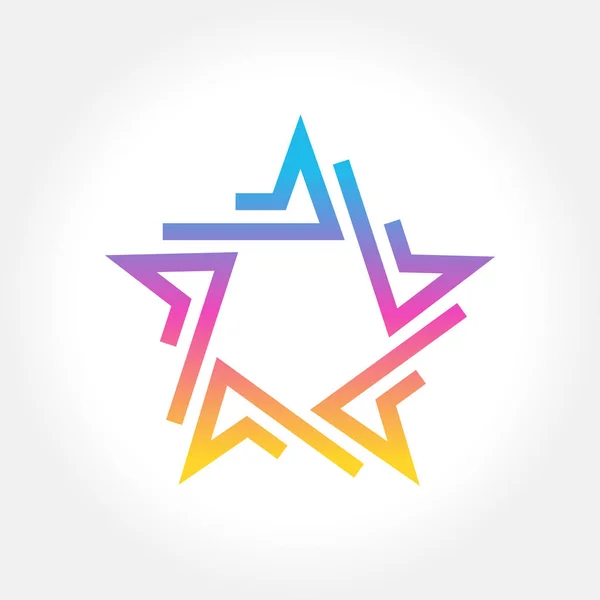 Барвистий логотип зірки та дизайн піктограм — стоковий вектор