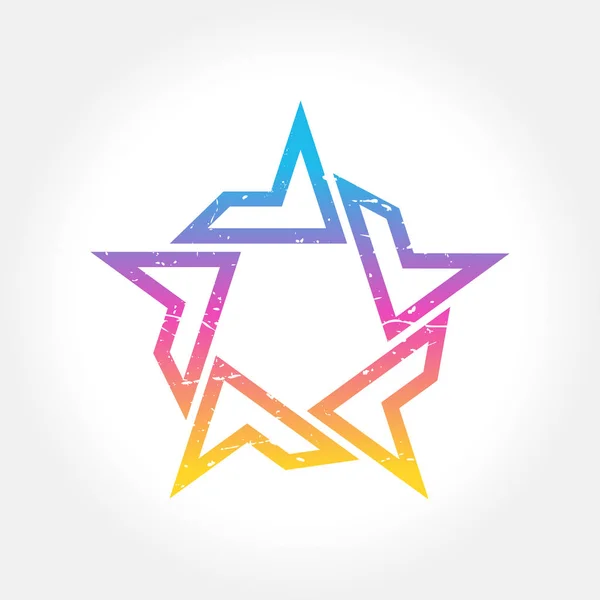 Logotipo de estrela colorida e design de ícone — Vetor de Stock