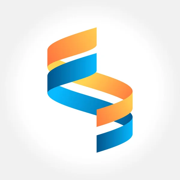 Ribbon logo, Abstract shape vector illustration design Stock Vector ...