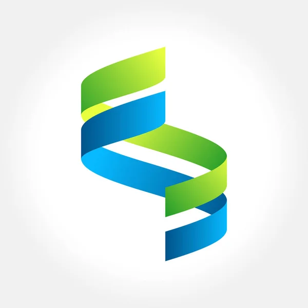 Logotipo de cinta, diseño de ilustración de vector de forma abstracta — Vector de stock