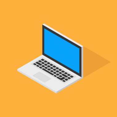 İzometrik vektör dizüstü dizüstü çizim