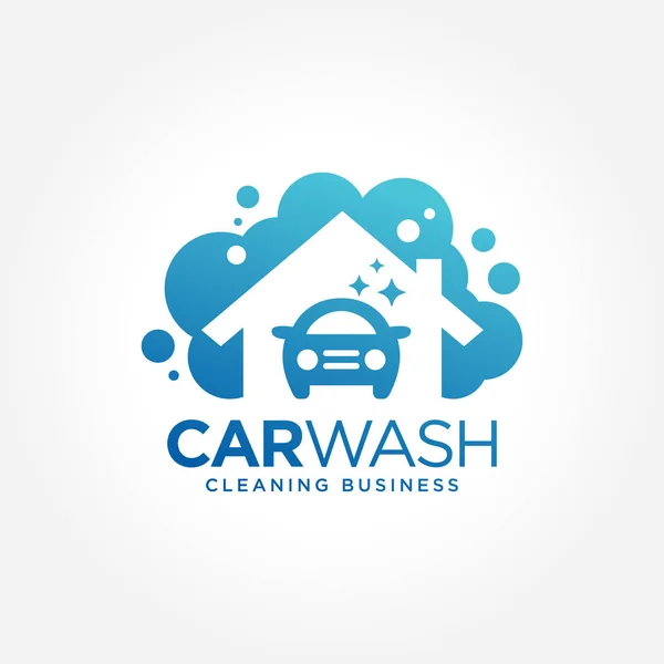 Car wash logo design — Stock Vector