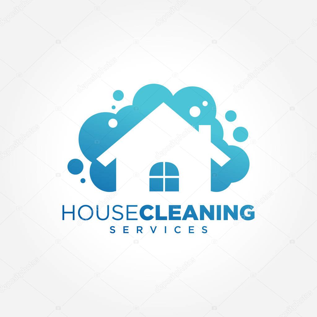 A simple home cleaning service  symbol for your business that quite unique so it can stand from the crowd. Easy to implement in future needs.