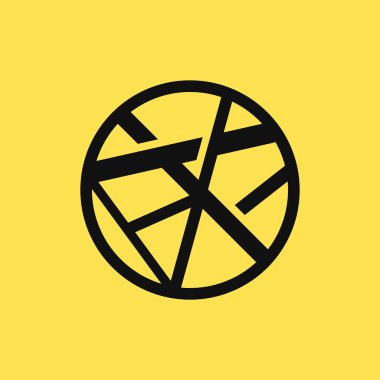 yaratıcı soyut daire sembolü vektör çizim