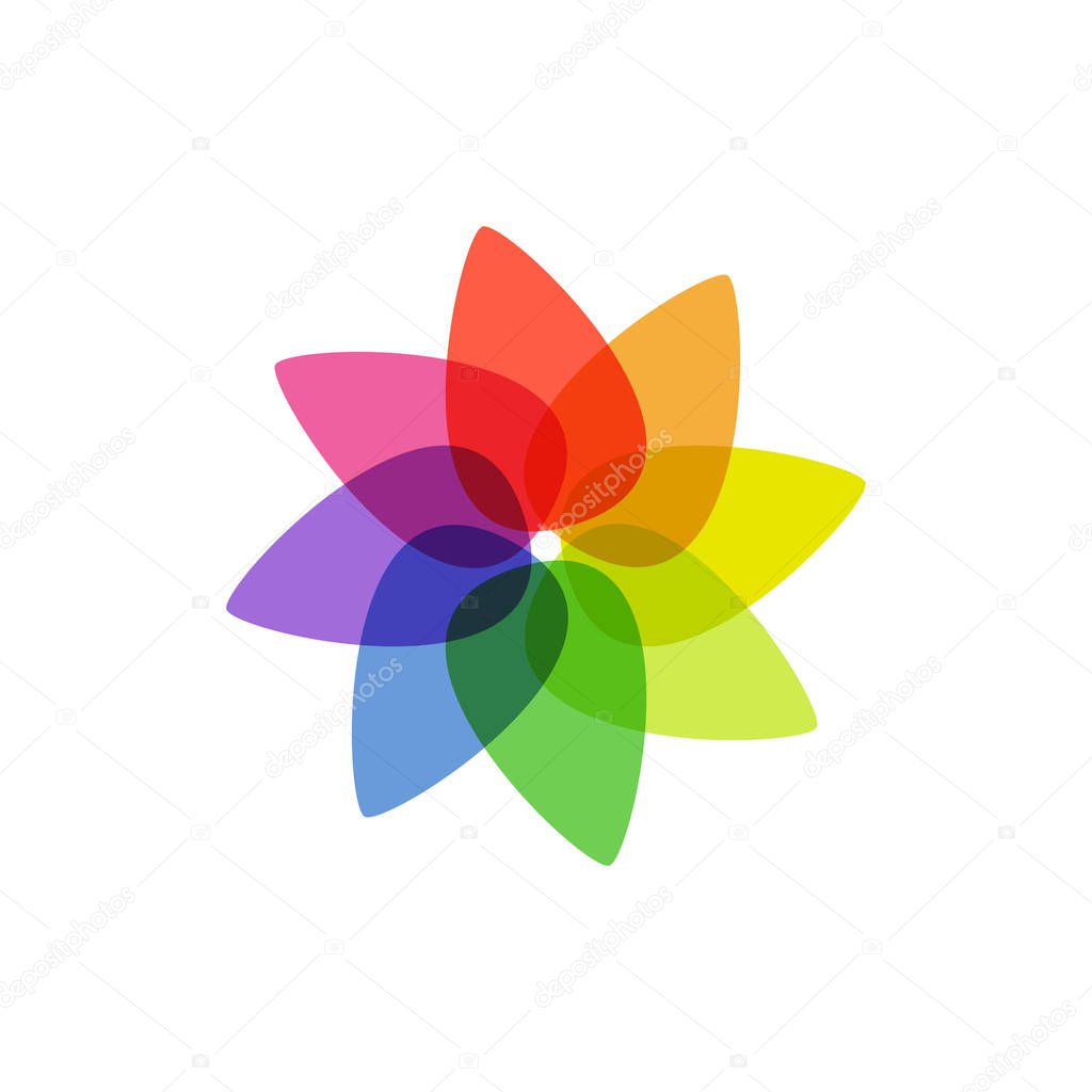 Colorful Overlapping Abstract Symbol
