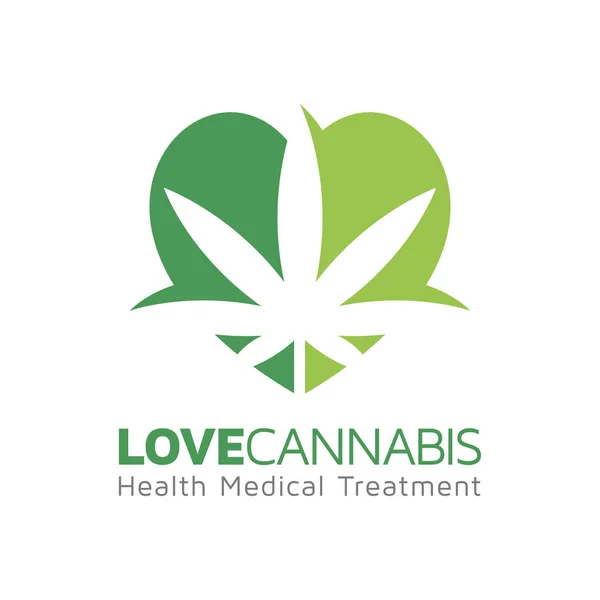 Love Cannabis Therapy, Assistenza Medica e Sanitaria — Vettoriale Stock