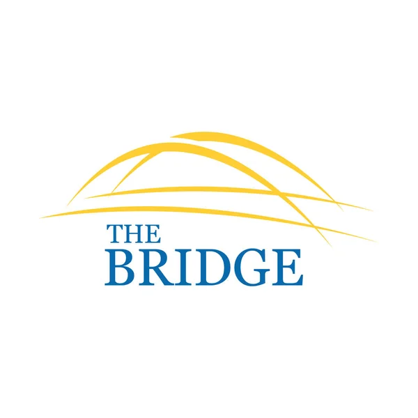 Köprü logo tasarım öğesi — Stok Vektör
