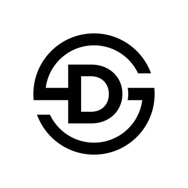 S harfi sembolü kombinasyonu, vektör çizim