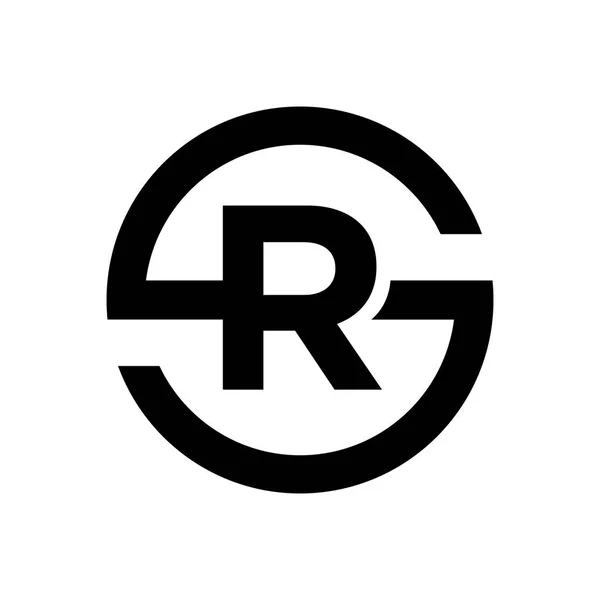 Lettera S simbolo Combinazione con R — Vettoriale Stock
