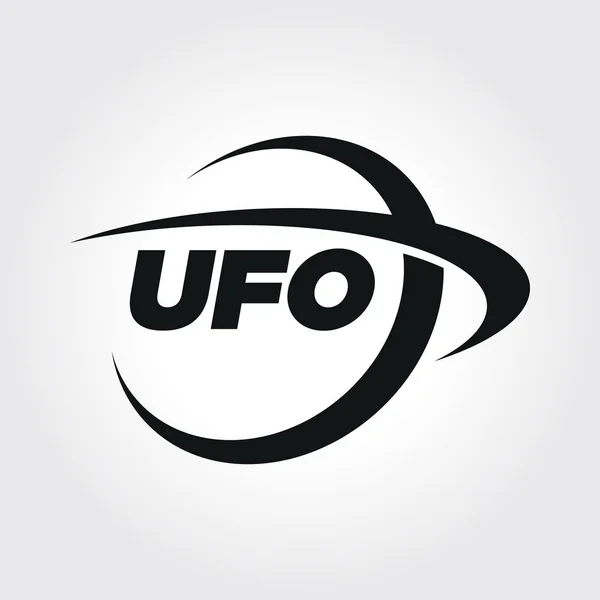 Ufo タイポグラフィ シンボル図 — ストックベクタ
