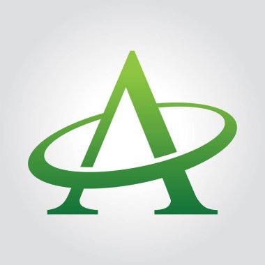 A harfi stil tipografi tasarım şablonu