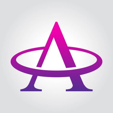 A harfi stil tipografi tasarım şablonu