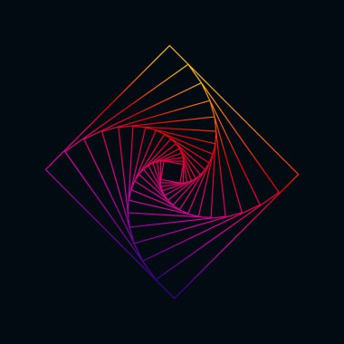 Renkli fraktal soyut şekil sembolü