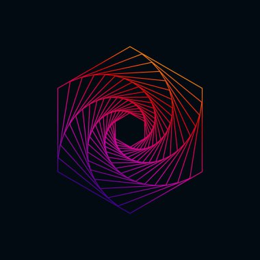 Renkli fraktal soyut şekil sembolü