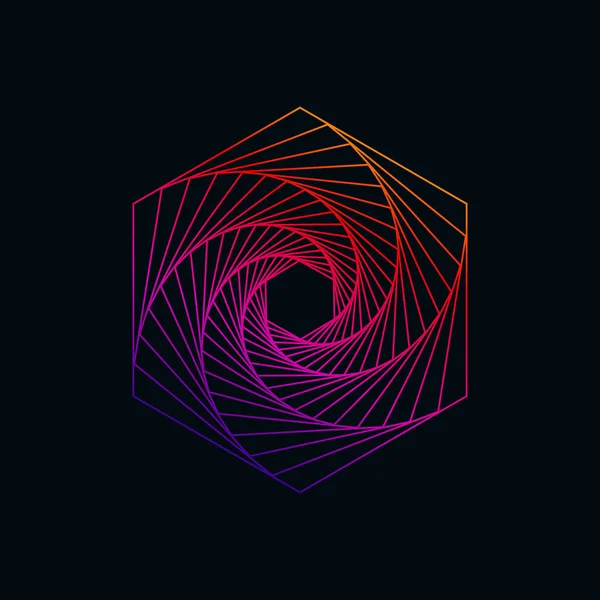 Renkli fraktal soyut şekil sembolü