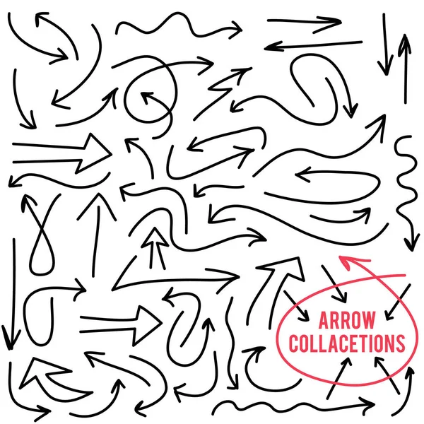 Abstract arrows sets, vector design — Stock Vector