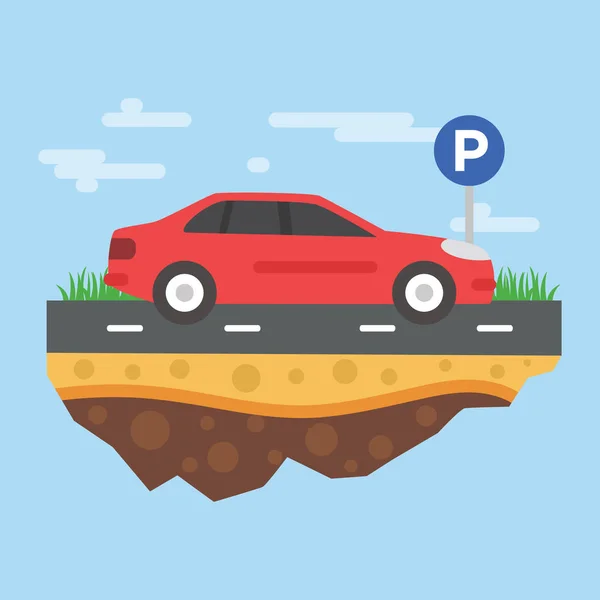 Car Parking technologii biznes ilustracja — Wektor stockowy