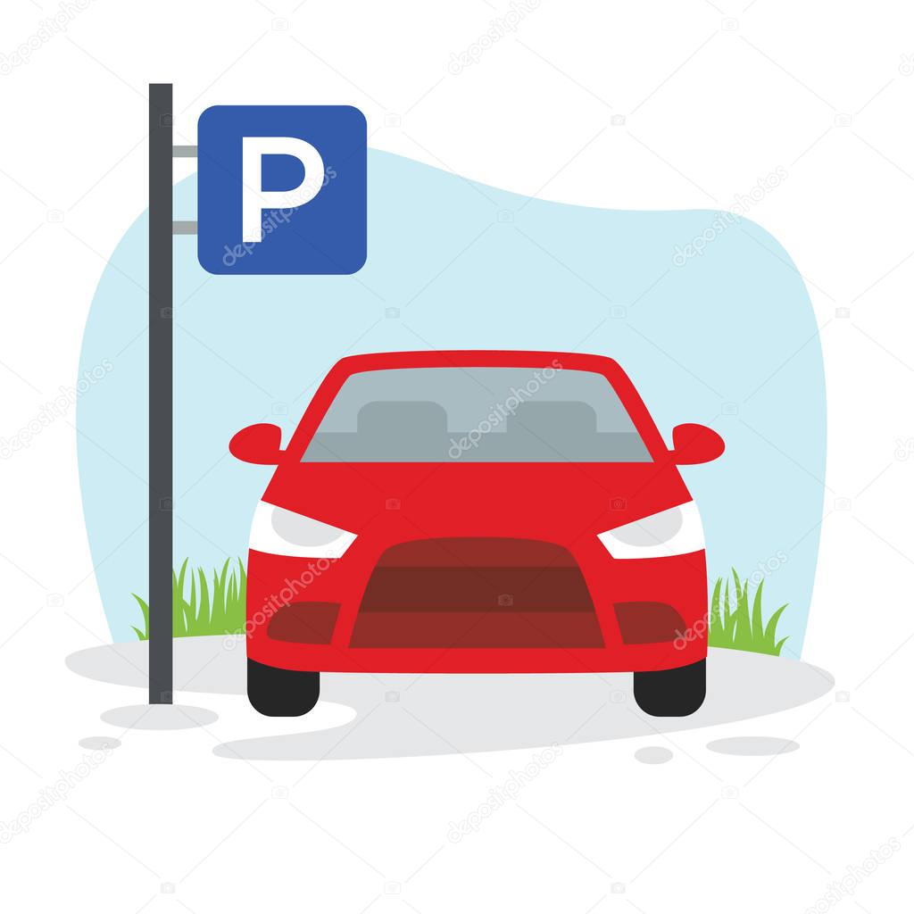 Car Parking Technology Business illustration