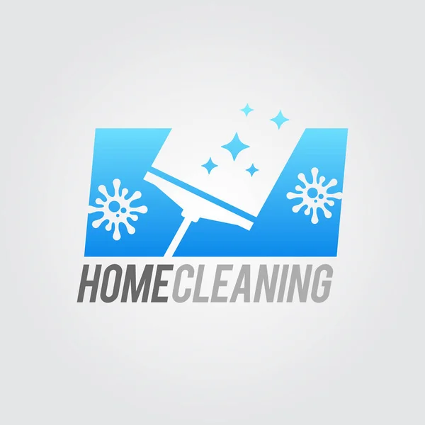 Дизайн Логотипа Cleaning Service Business Экологически Чистая Концепция Интерьера Дома — стоковый вектор