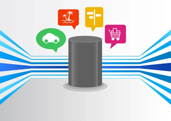 Künstliche Intelligenz über Audiogerät für Smart Home mit automatischer Spracherkennungstechnologie steuern. — Stockillustration Künstliche Intelligenz über Audiogerät für Smart Home mit automatischer Spracherkennungstechnologie steuern. — Stockvektor