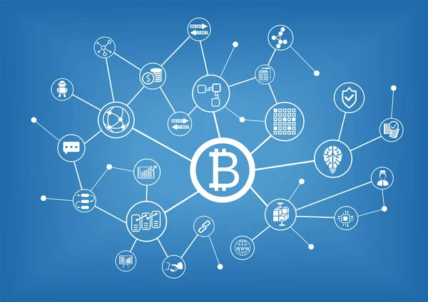 Bitcoin vektör çizim arka plan