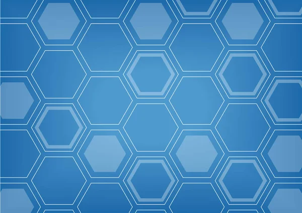Fundo de negócios azul genérico com padrão de forma hexagonal — Vetor de Stock