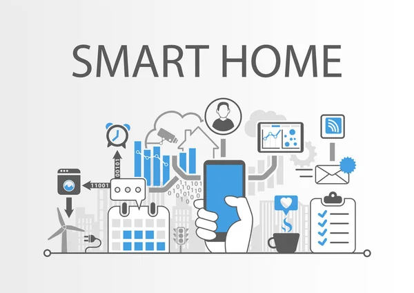 Smart Home Automation Infografik als Vektorillustration — Stockvektor