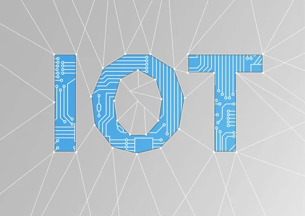 Iot Tekst Jako Ilustracji Wektorowych Internet Rzeczy Pojęciowy Tła — Wektor stockowy