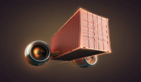 快速货运集装箱交付货物和物流业务的货物 免版税图库照片