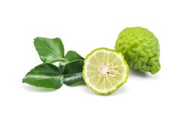 bergamot beyaz arkaplanda izole edildi